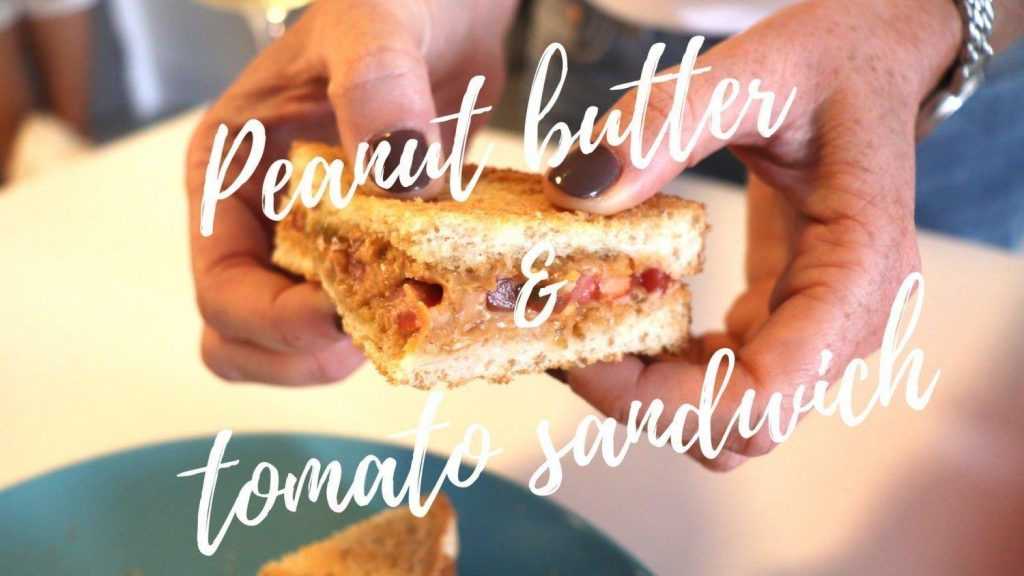 peanut butter tomato sandwich